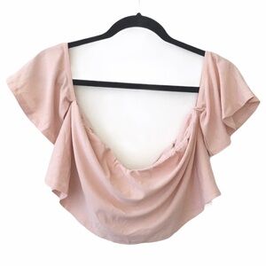 Pretty Little Thing Blush Bardot Crop Top